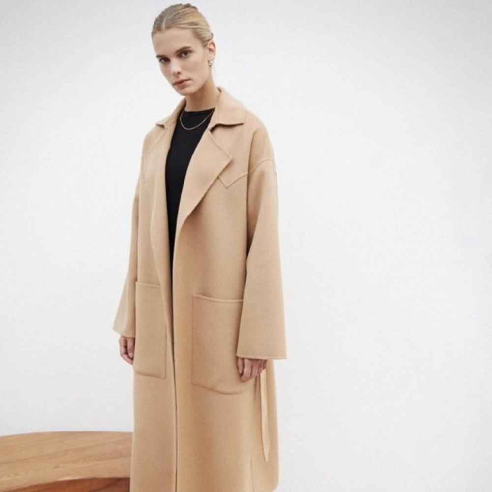 Nanushka Alamo Robe Coat camel XS